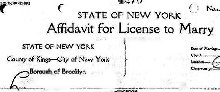header of sample NYC affidavit page