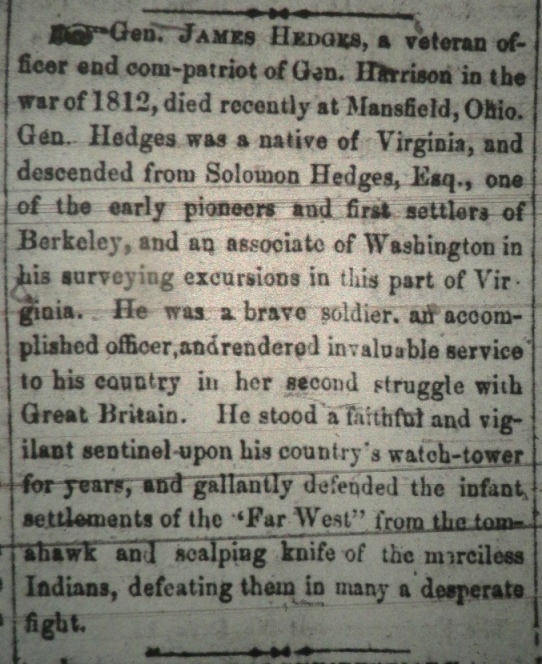 full obituary from microfilmed newspaper