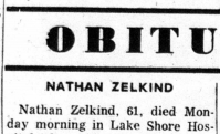 header of obituary from newspaper