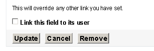 unchecked link this field to user checkbox