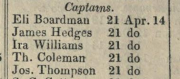 example army register entry listing James as a Captain in 1814