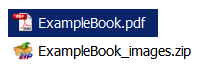 file list of ExampleBook.pdf and ExampleBook_images.zip